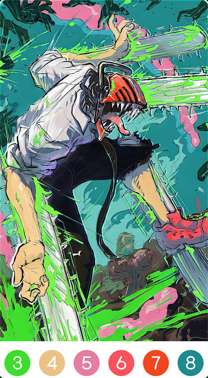 電鋸人著色手游下載高清大圖