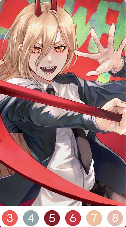 電鋸人著色手游下載高清大圖