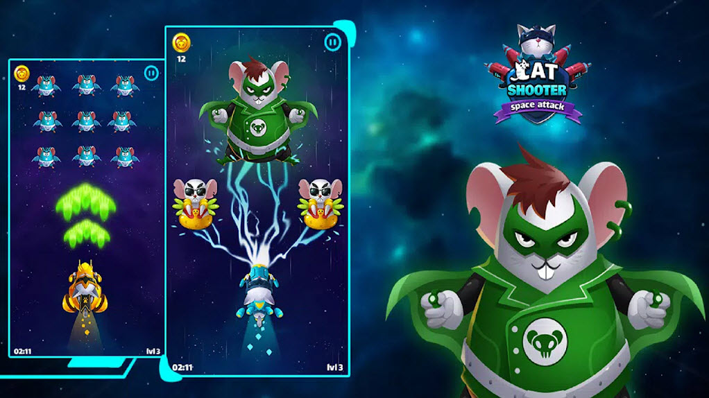 貓侵略者銀河攻擊手游下載高清大圖