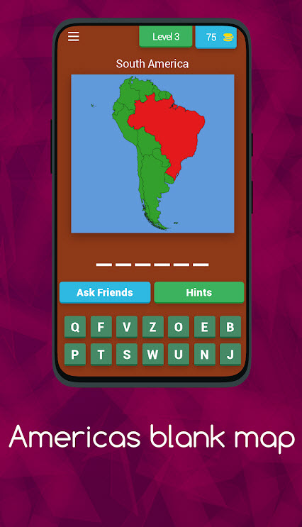 美洲空白地圖手游下載高清大圖